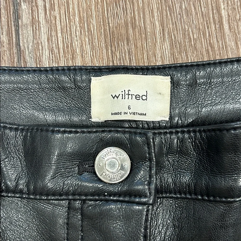 Wilfred black‎ Faux Leather Trousers size 6